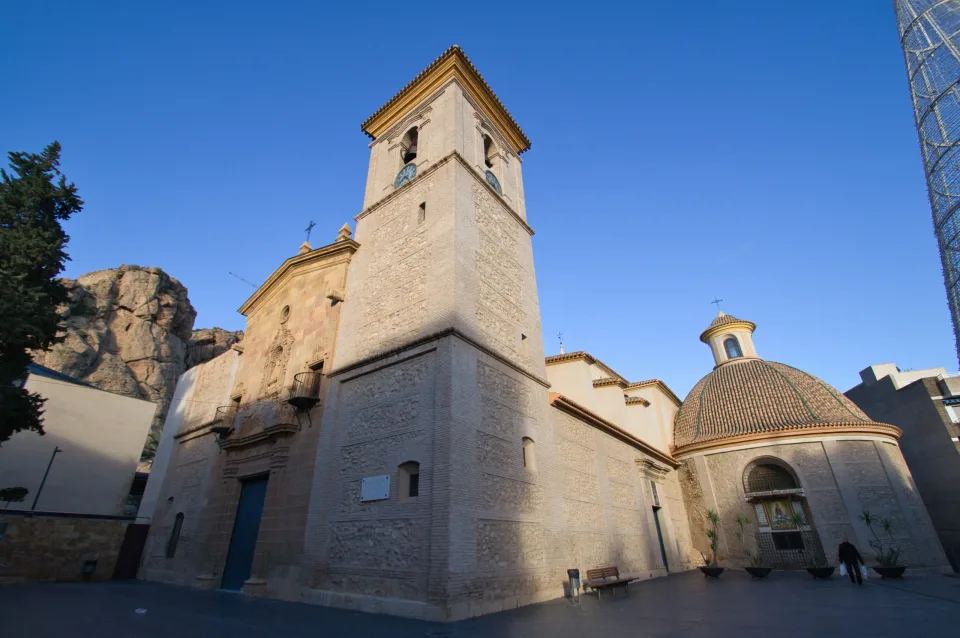 Historic church exterior in Alhama de Murcia