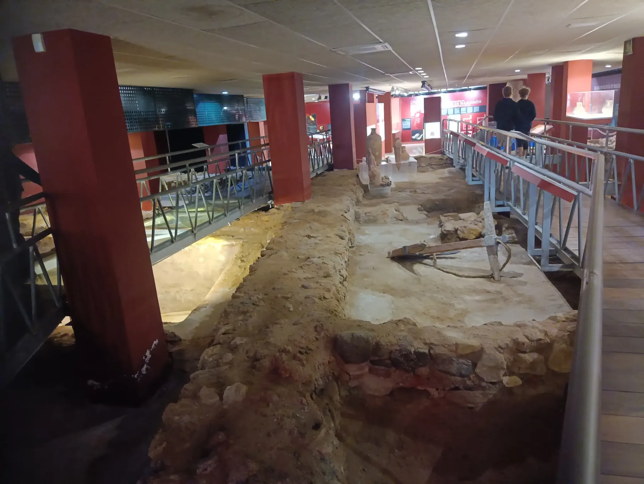 Archaeological remains and displays in the Roman Salting Factory Museum, view 1