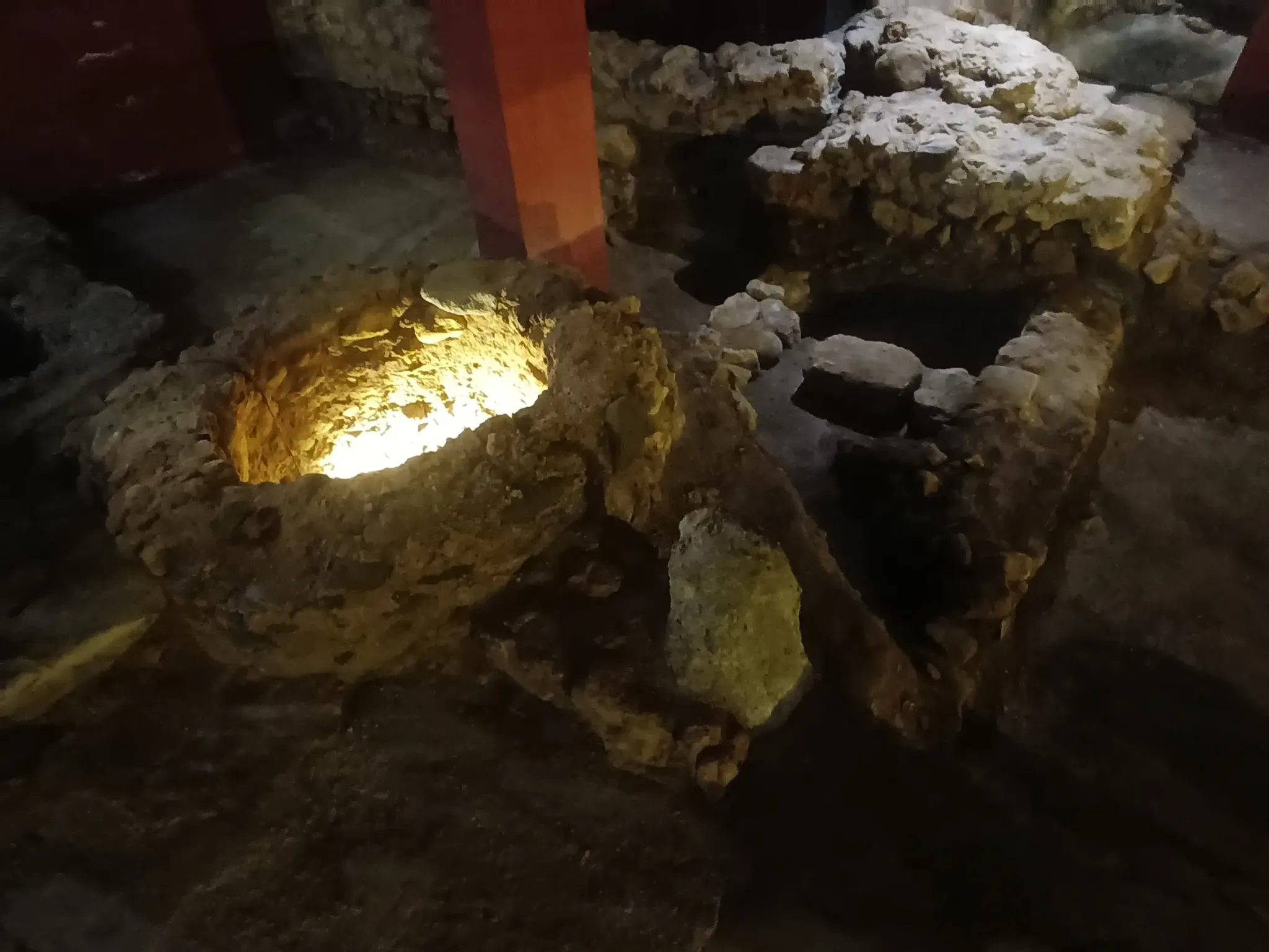 Archaeological remains and displays in the Roman Salting Factory Museum, view 2