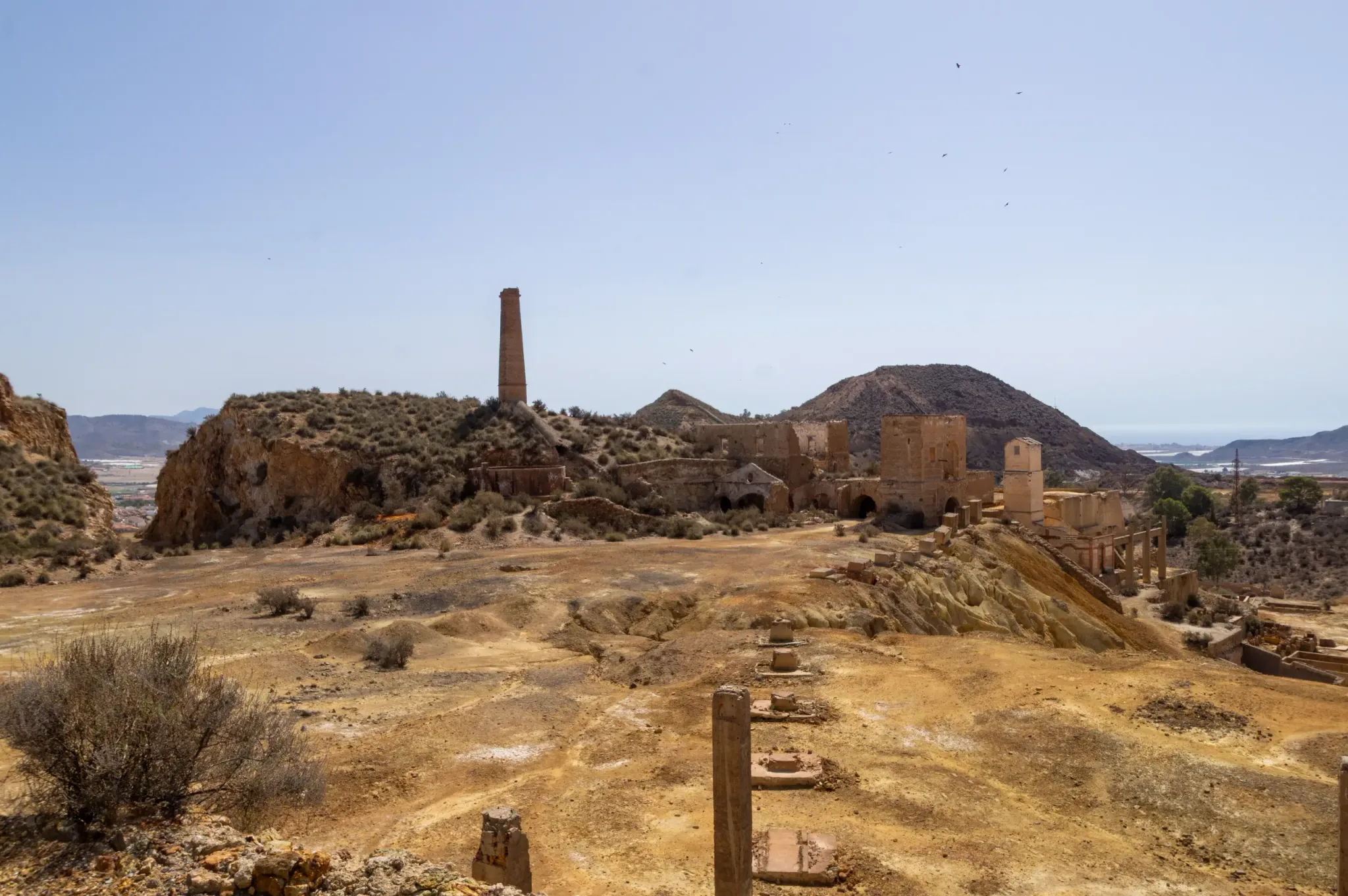Historic mine workings and mineral landscape at the Mazarrón Mines, view 14