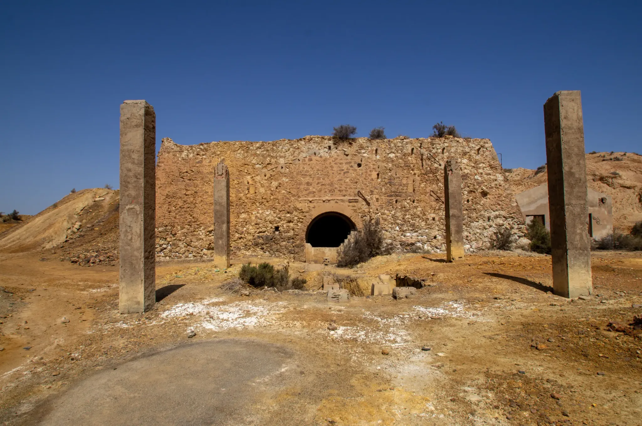 Historic mine workings and mineral landscape at the Mazarrón Mines, view 15