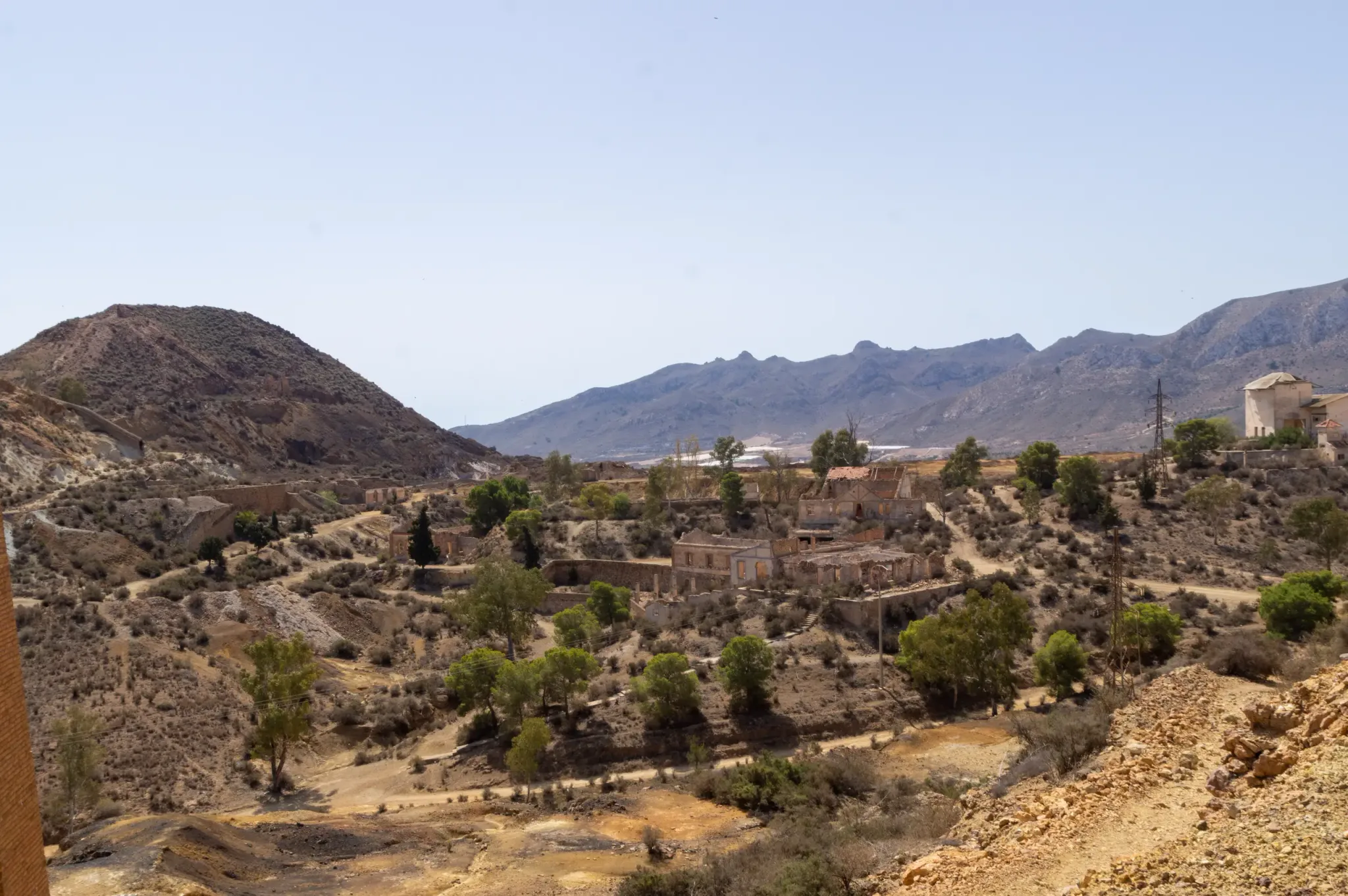 Historic mine workings and mineral landscape at the Mazarrón Mines, view 4