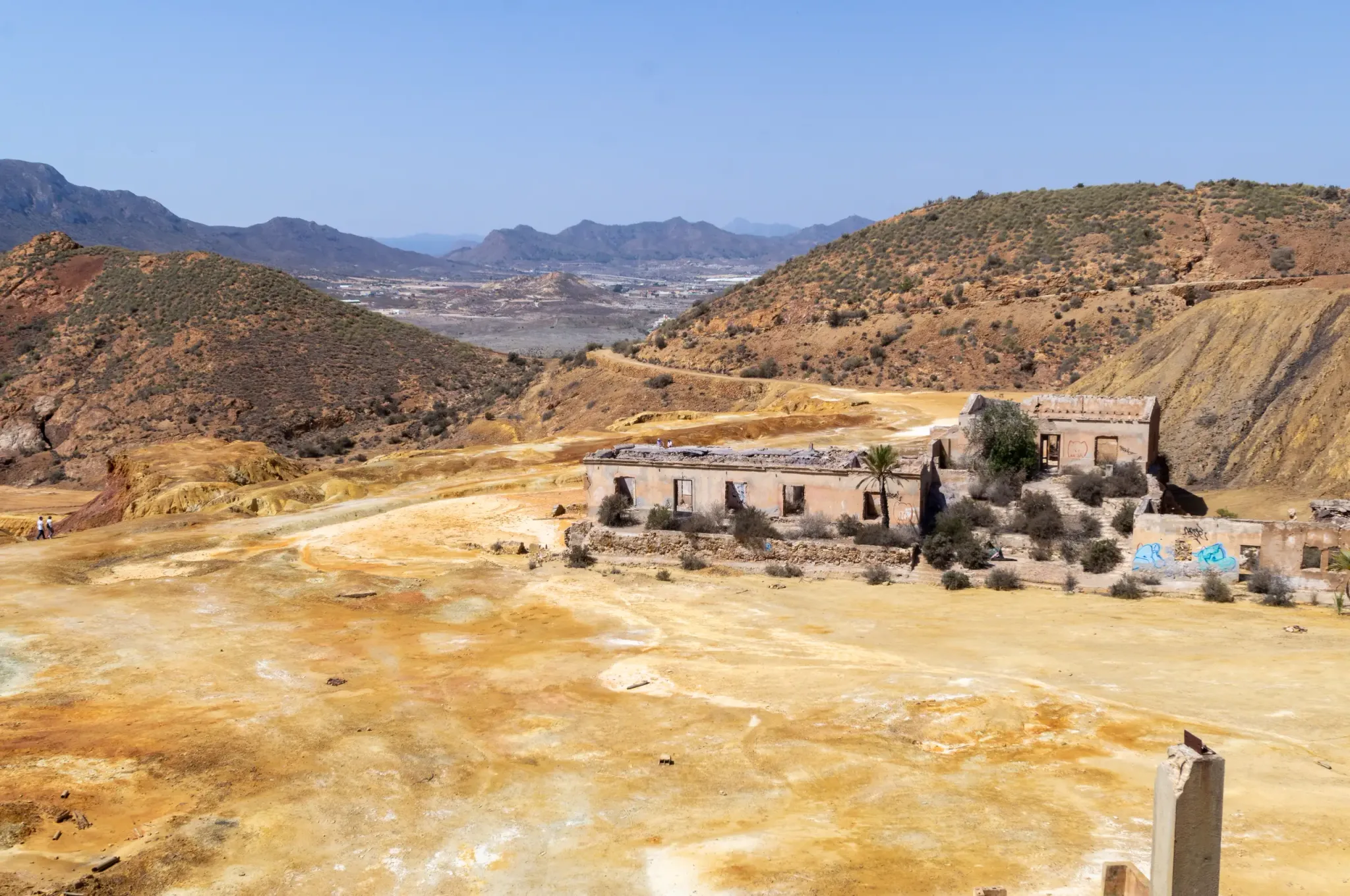 Historic mine workings and mineral landscape at the Mazarrón Mines, view 16