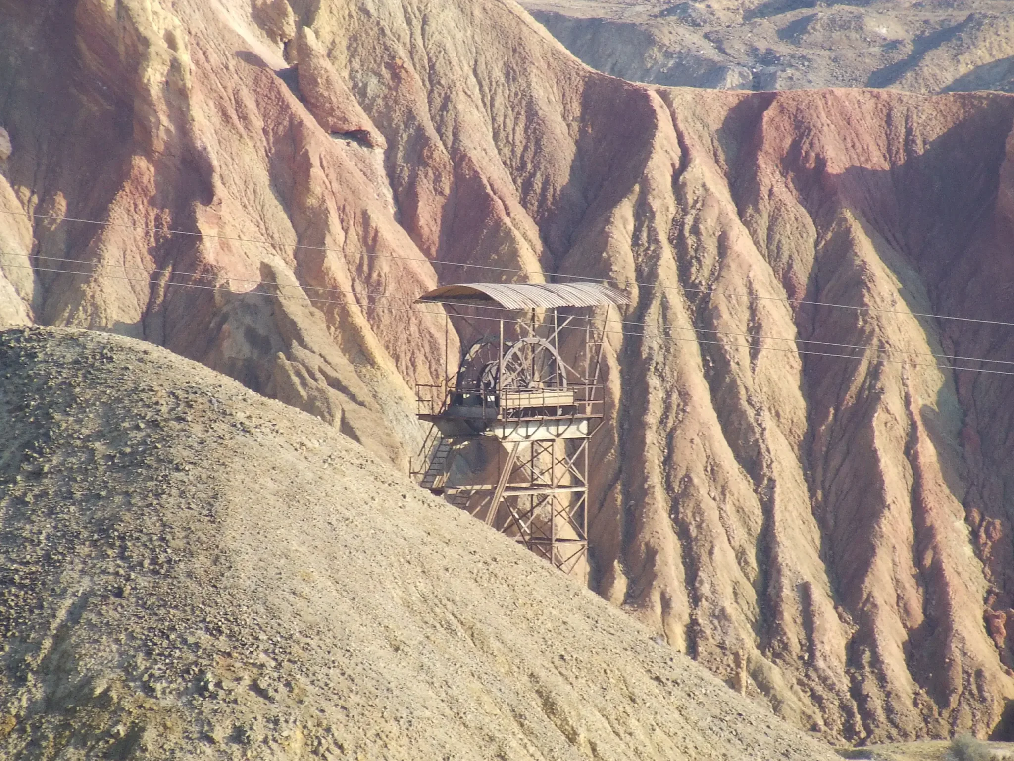 Historic mine workings and mineral landscape at the Mazarrón Mines, view 17