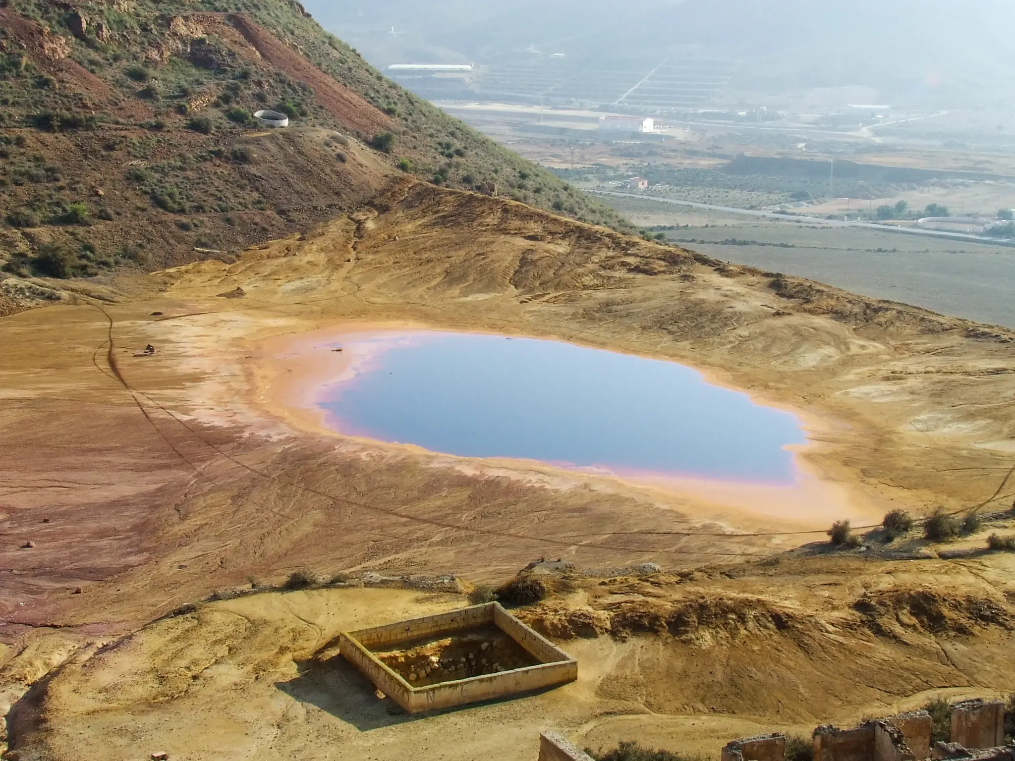 Historic mine workings and mineral landscape at the Mazarrón Mines, view 3