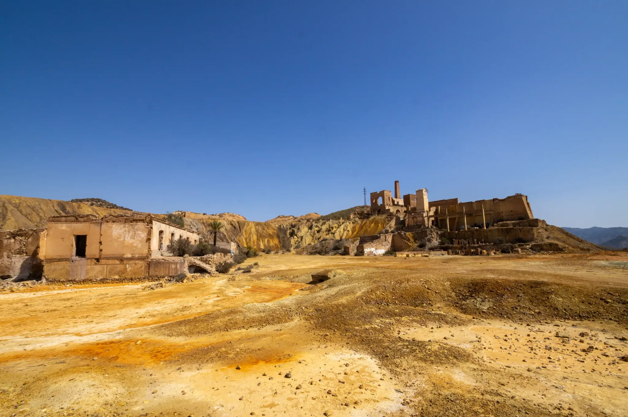Historic mine workings and mineral landscape at the Mazarrón Mines, view 8