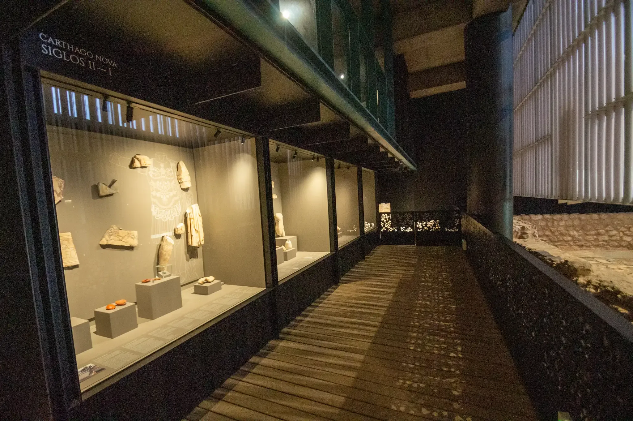 Roman archaeological remains and displays at the Molinete Roman Forum Museum, view 8