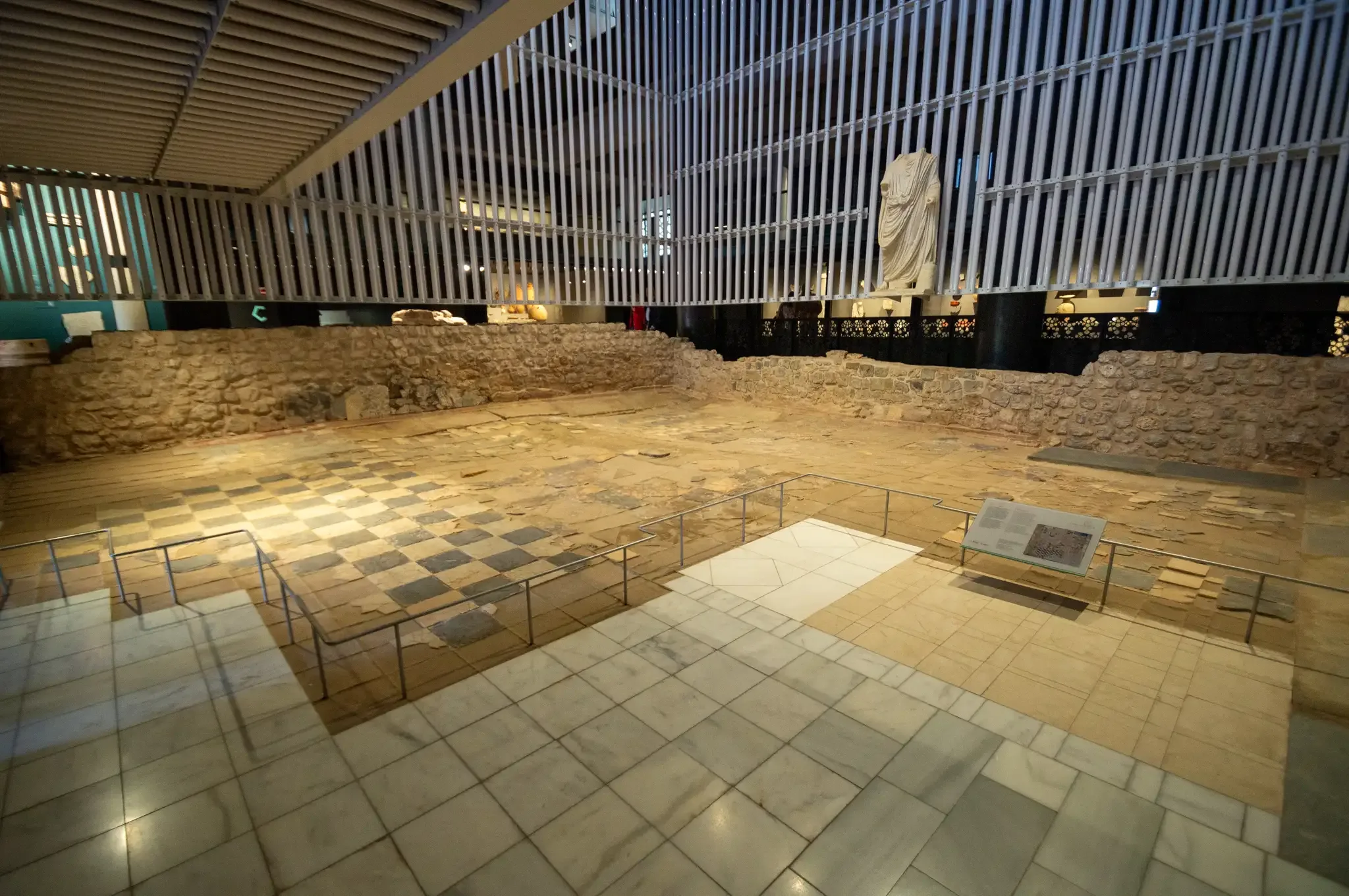 Roman archaeological remains and displays at the Molinete Roman Forum Museum, view 3