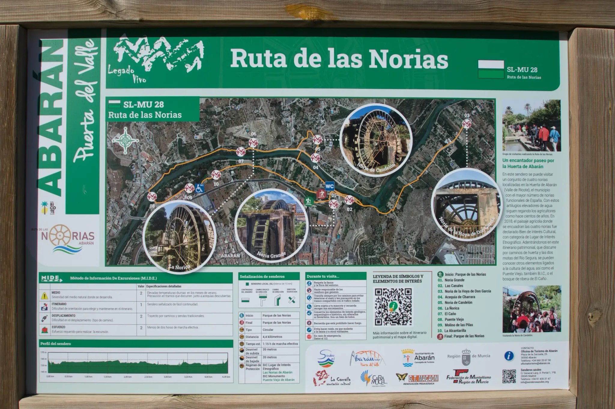 Historic waterwheels, river scenery and paths on the Ruta de las Norias in Abarán, view 6
