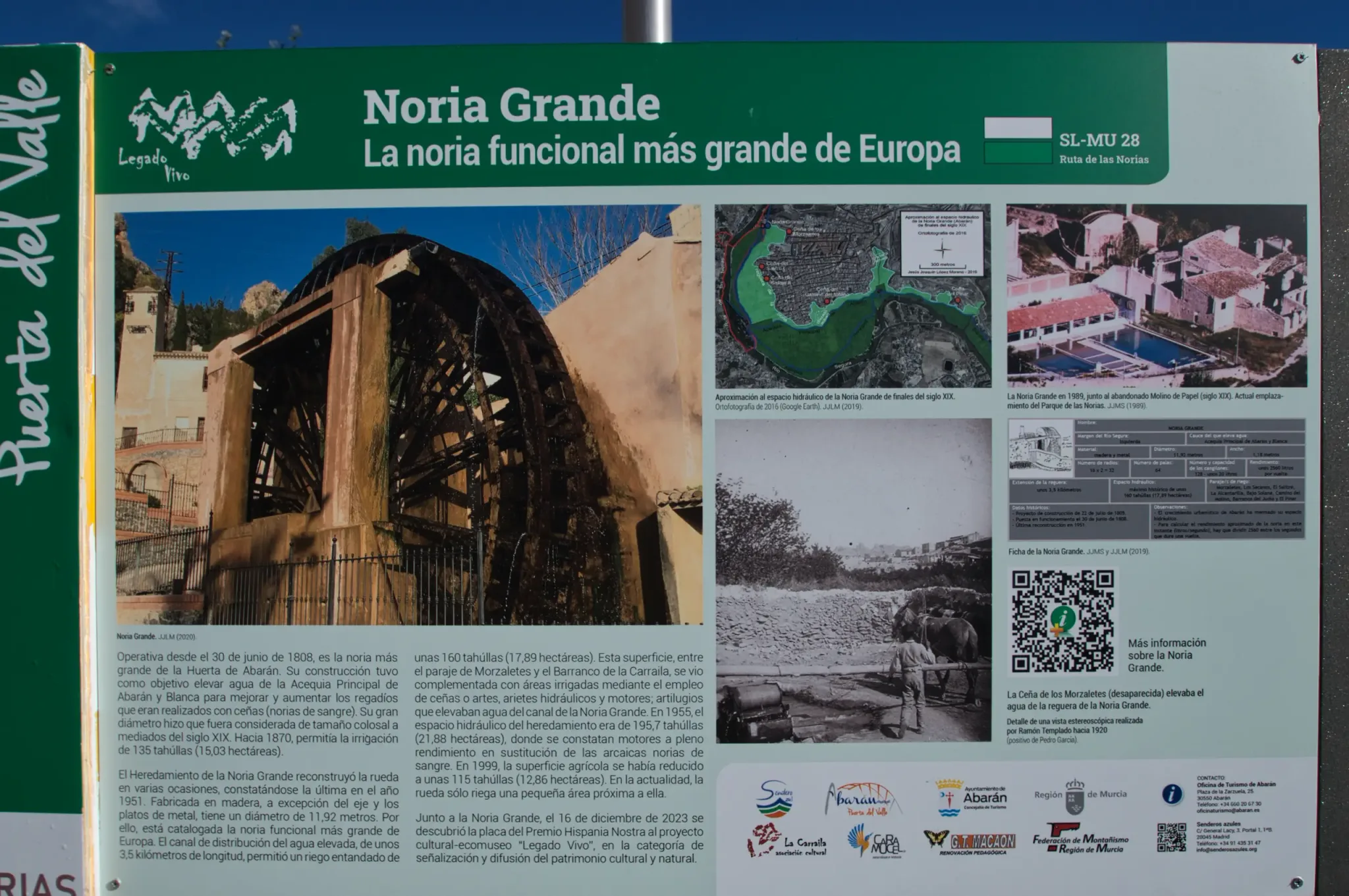 Historic waterwheels, river scenery and paths on the Ruta de las Norias in Abarán, view 4