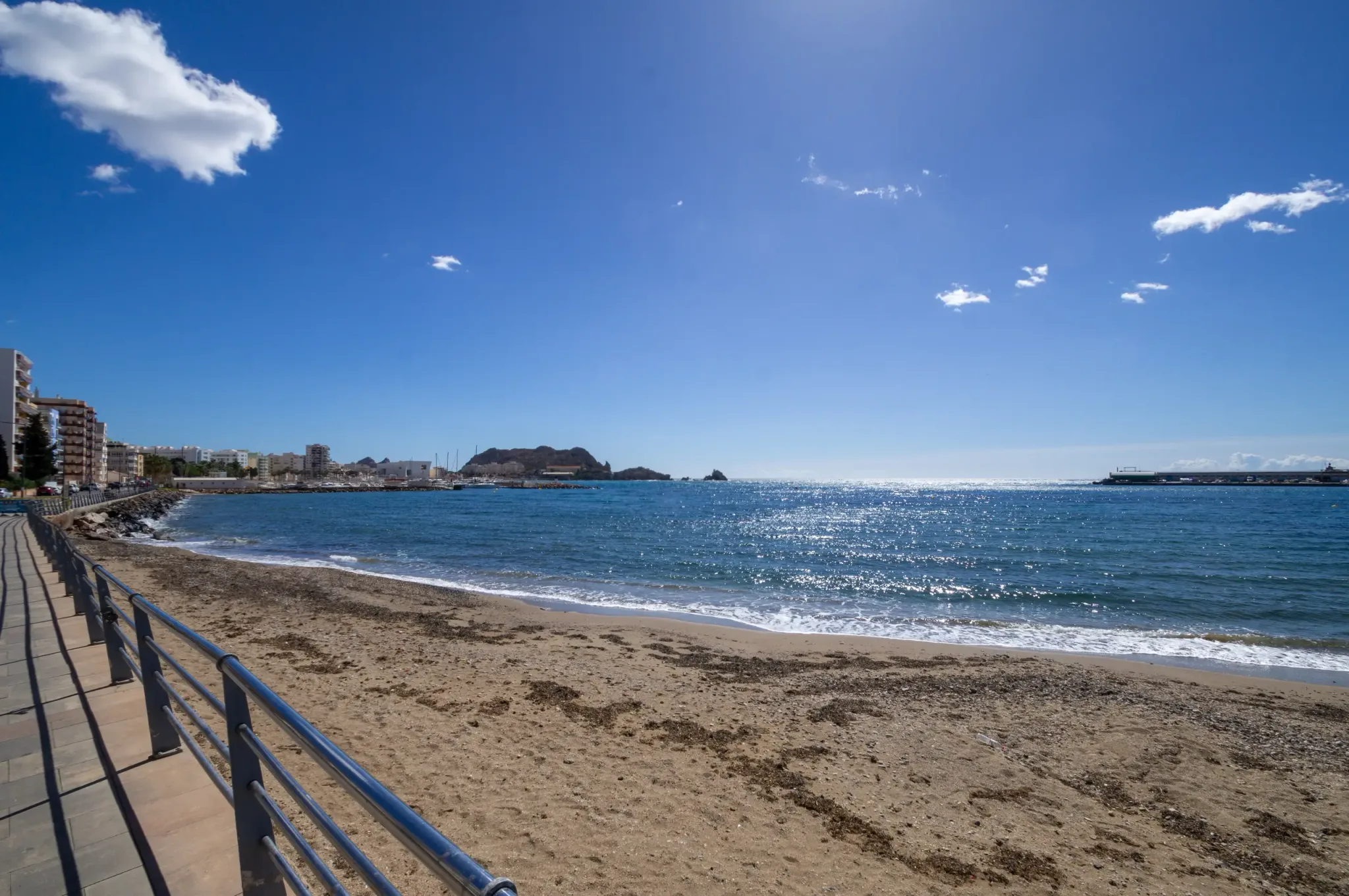 Mediterranean beach and bay at Águilas