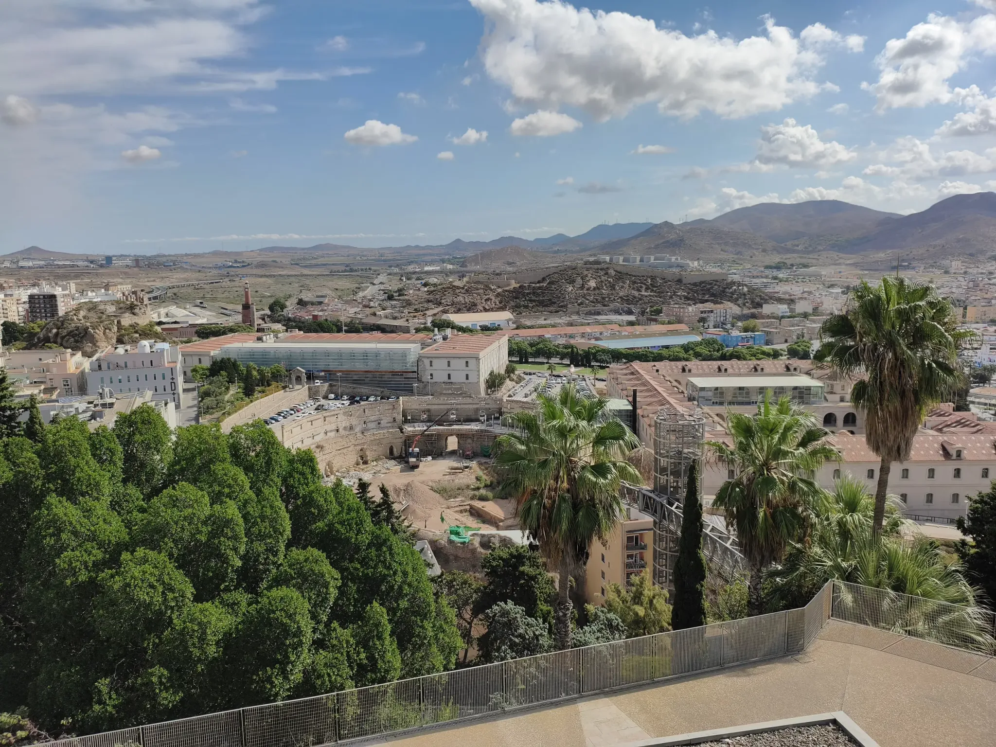 Panoramic view across Cartagena from the castle hill
