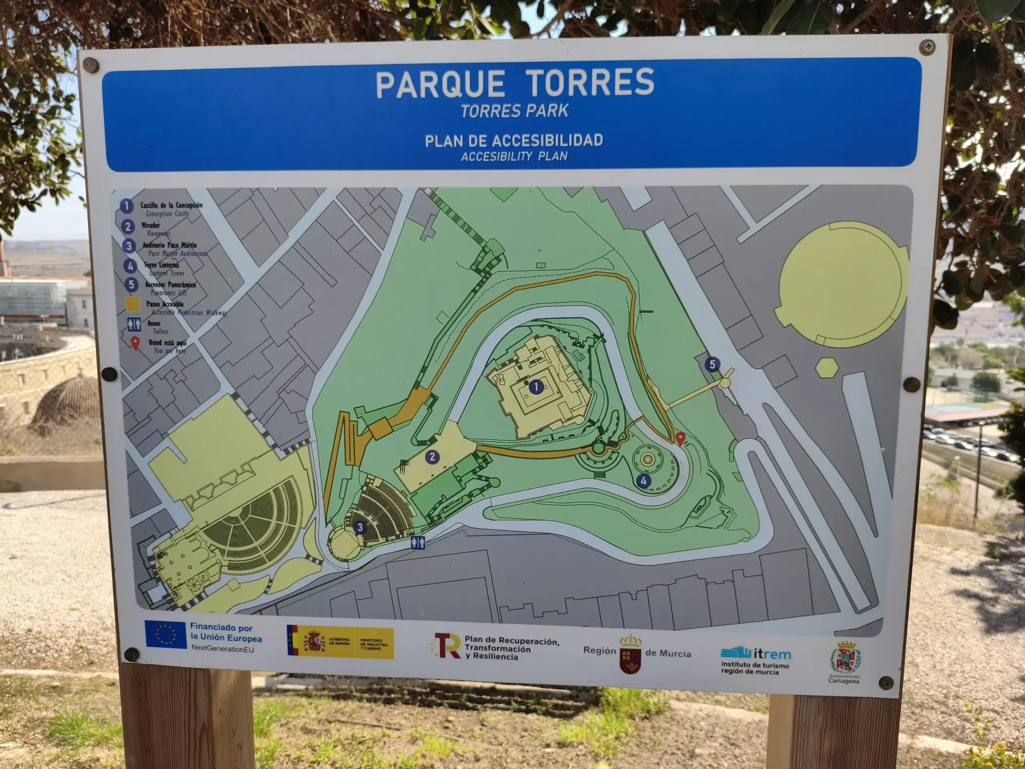 Visitor map for Parque Torres and Concepción Castle