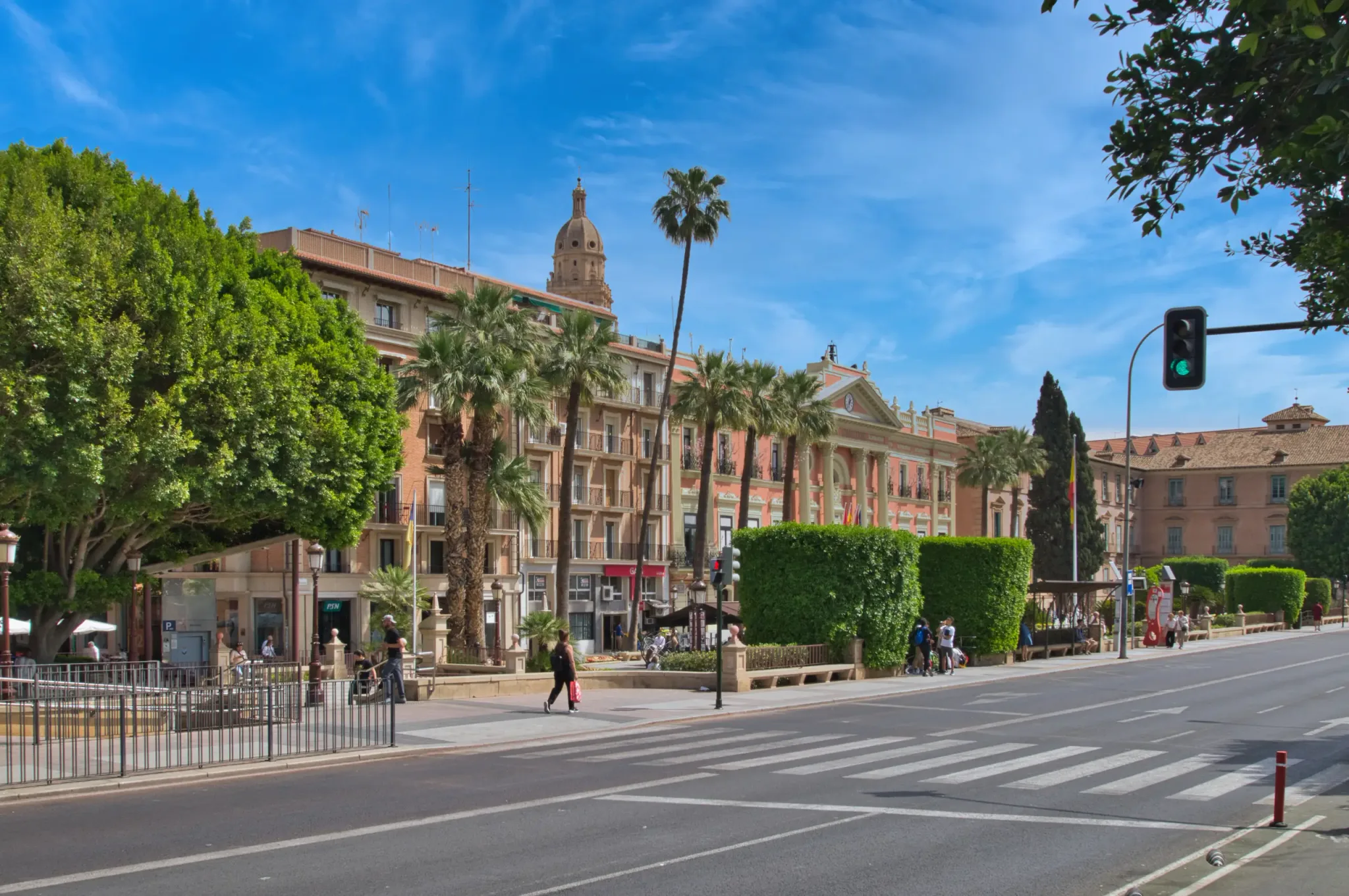 Glorieta de España gardens beside Murcia City Hall