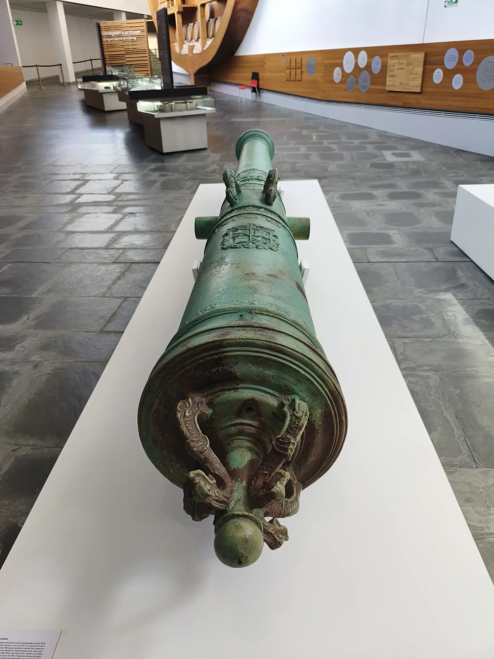 Historic bronze cannon displayed in the museum