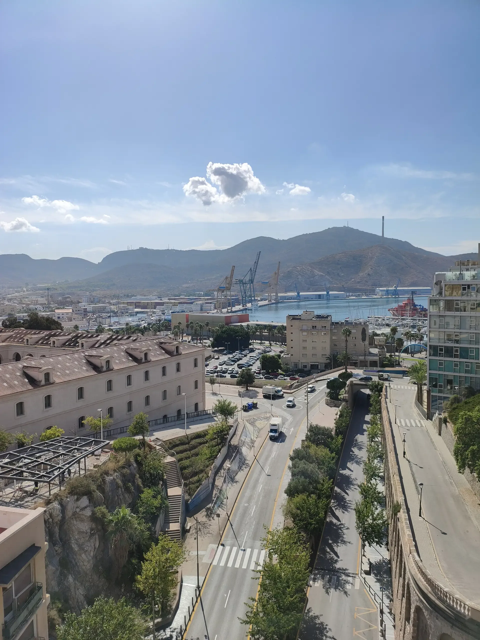 Elevated view across Cartagena from the panoramic lift