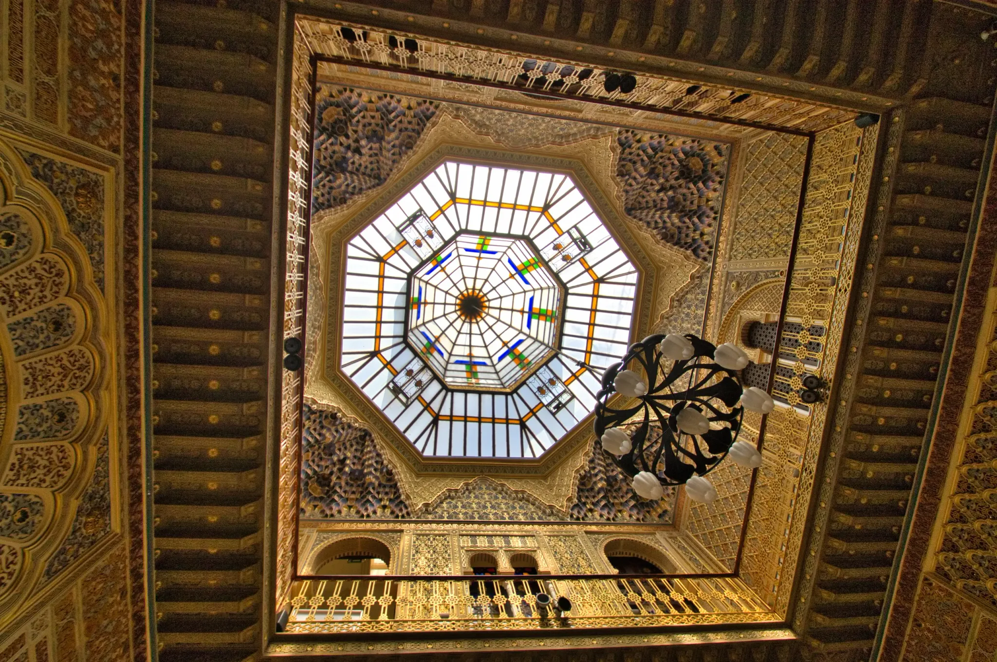 Ornate historic interior of the Royal Casino of Murcia, view 3