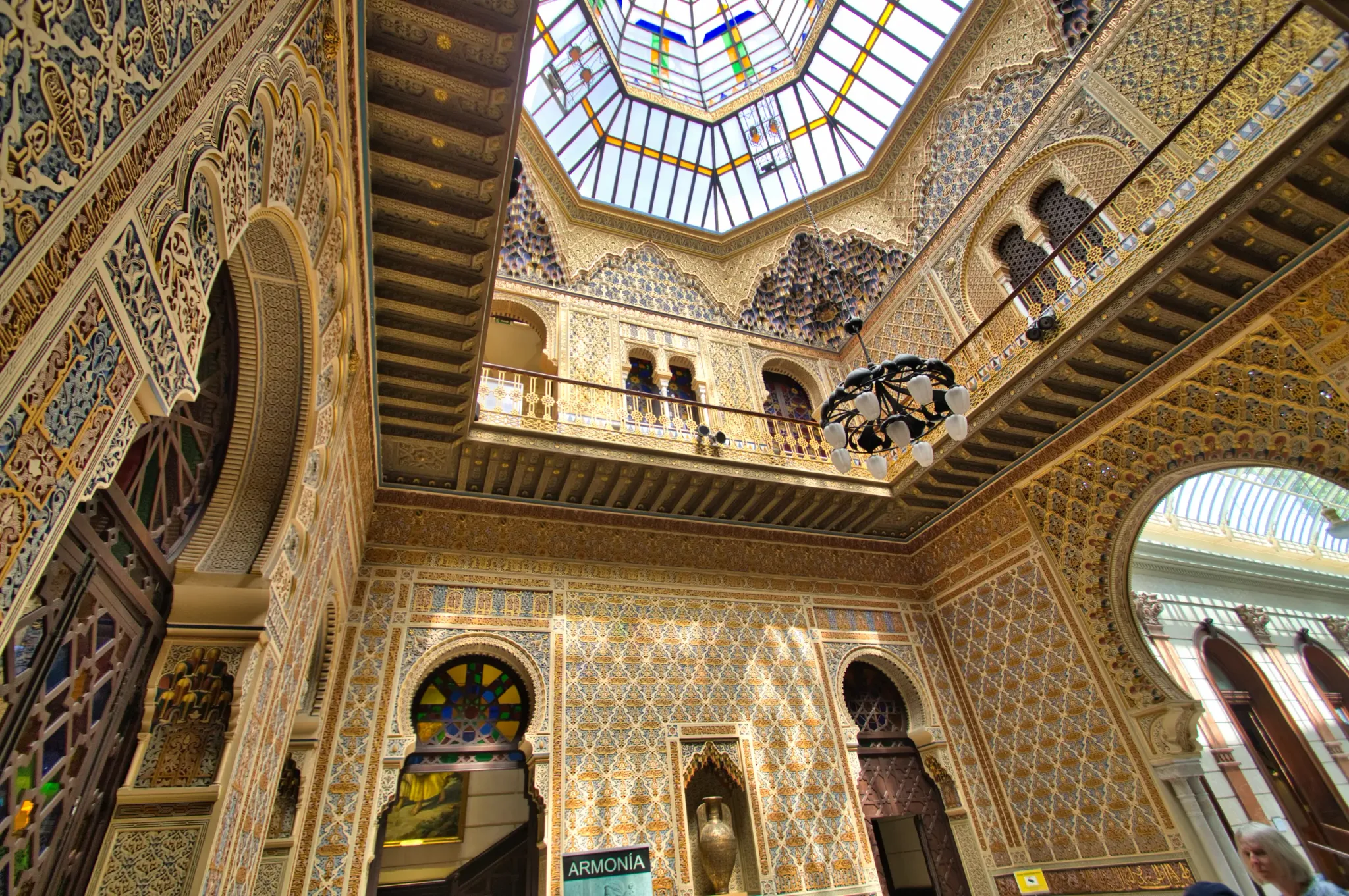 Ornate historic interior of the Royal Casino of Murcia, view 2