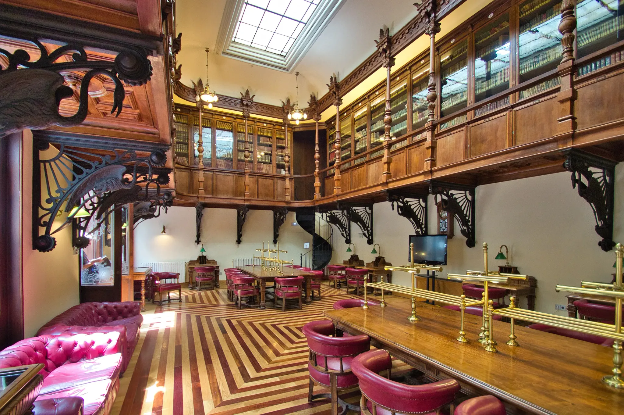 Ornate historic interior of the Royal Casino of Murcia, view 6