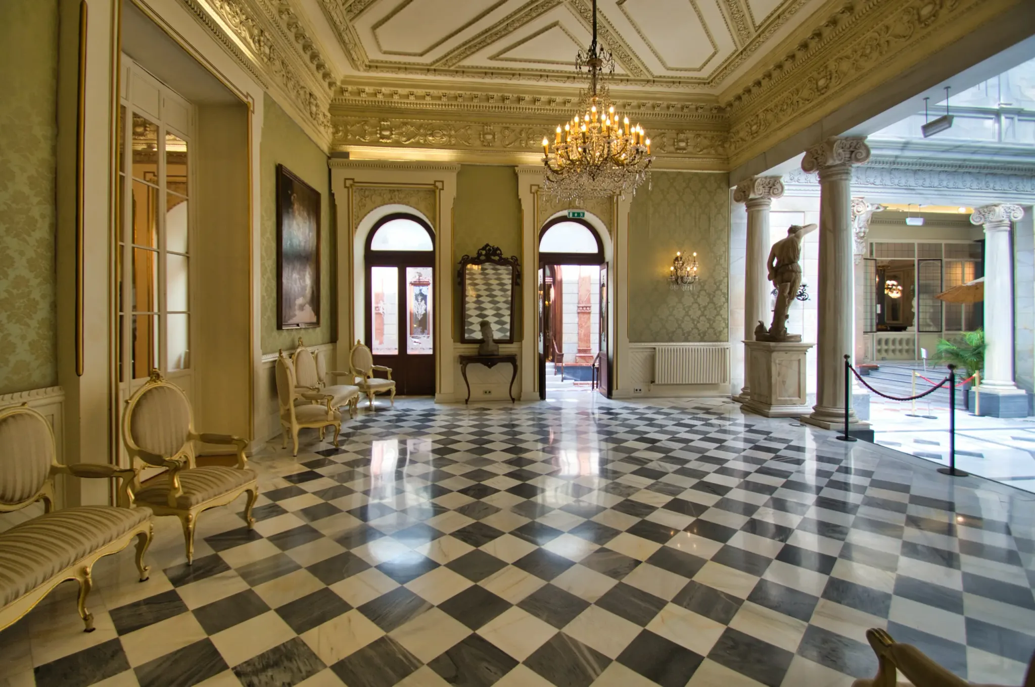 Ornate historic interior of the Royal Casino of Murcia, view 8